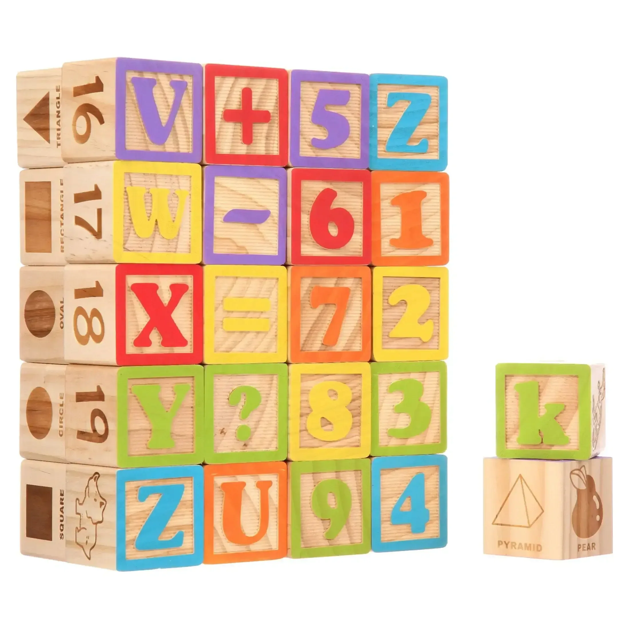 Spark Create Imagine ABC Wooden Blocks, 40 Pieces, Baby and Toddler Toys for Ages 18 months and older - Image 5