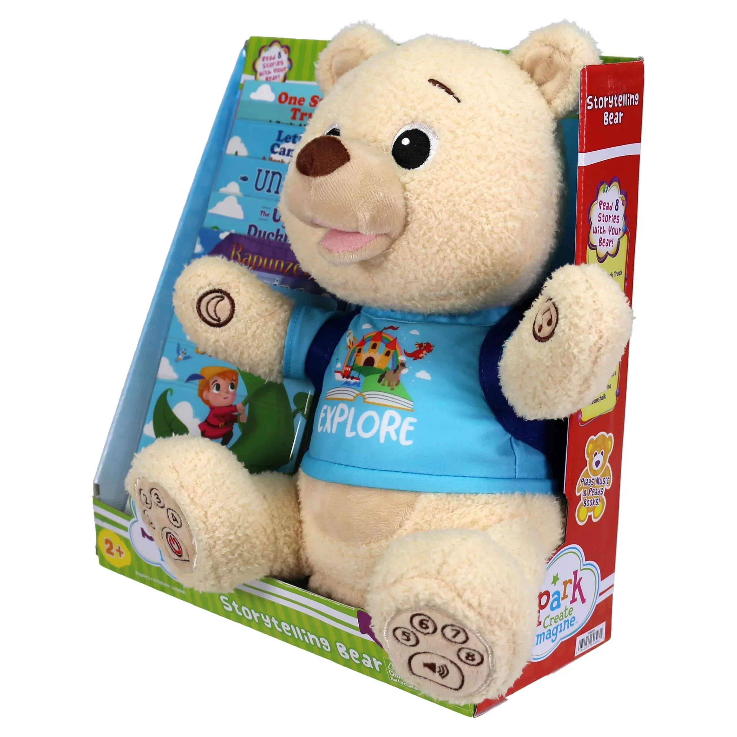 Spark Create Imagine Interactive Learning Bear, Recites 8 Stories, Sings 6 Songs, Baby and Toddler Toys - Image 3