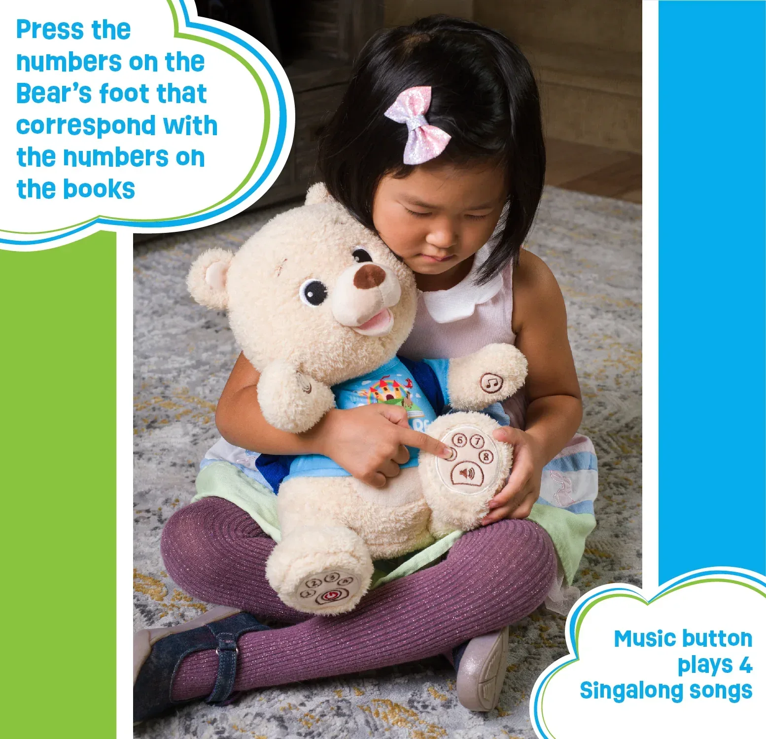 Spark Create Imagine Interactive Learning Bear, Recites 8 Stories, Sings 6 Songs, Baby and Toddler Toys - Image 9