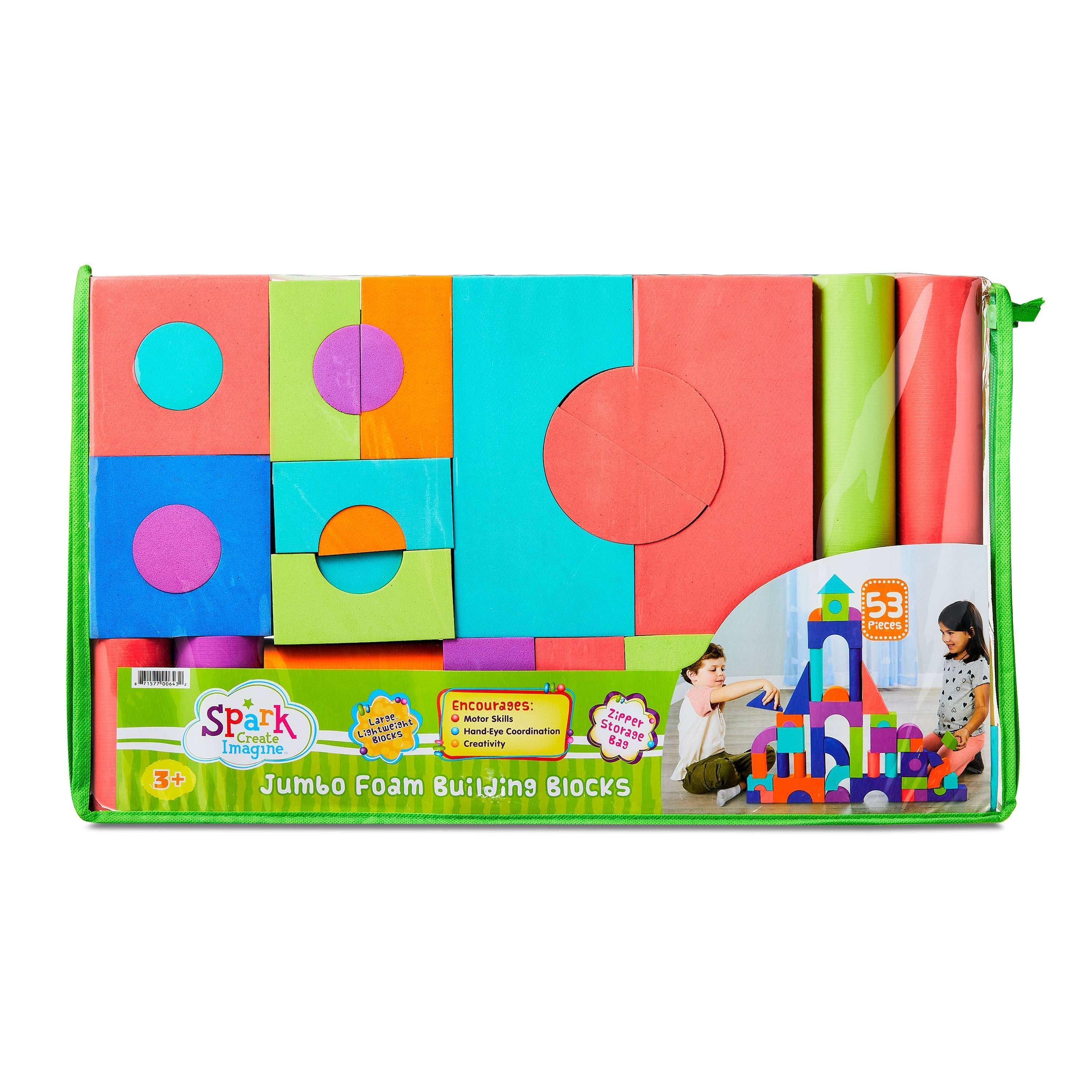 Spark.Create.Imagine Jumbo Foam Building Blocks, 53 Pieces for Ages 3+ - Image 5