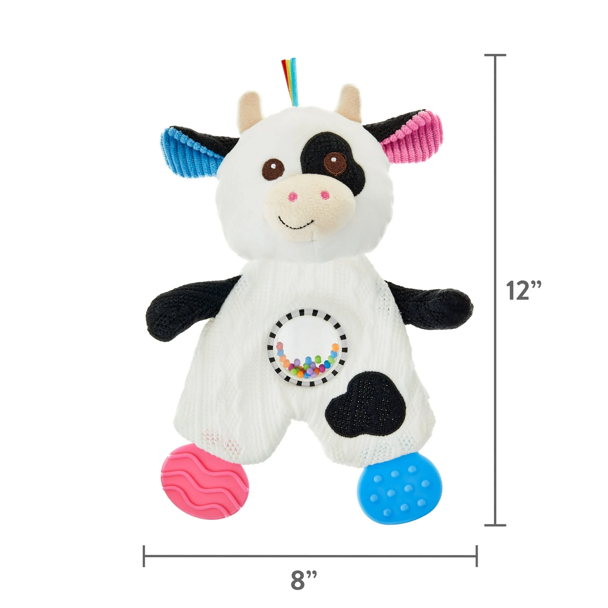 Spark Create Imagine Snuggle and Teethe Cow Plush, 10 in, 0 Months+ - Image 3