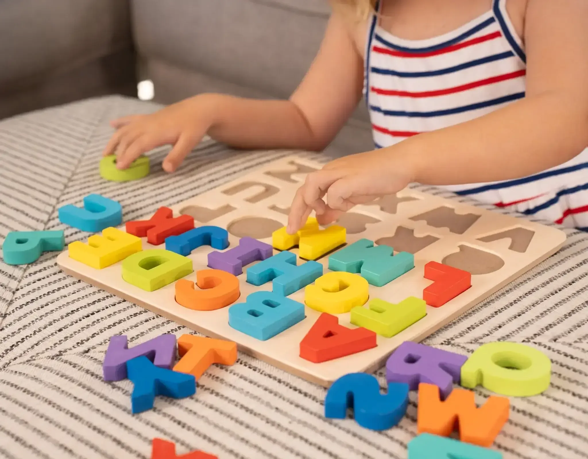 Spark Create Imagine Wooden Alphabet Puzzle, Baby and Toddler Toys for Children Ages 18 Months - Image 6