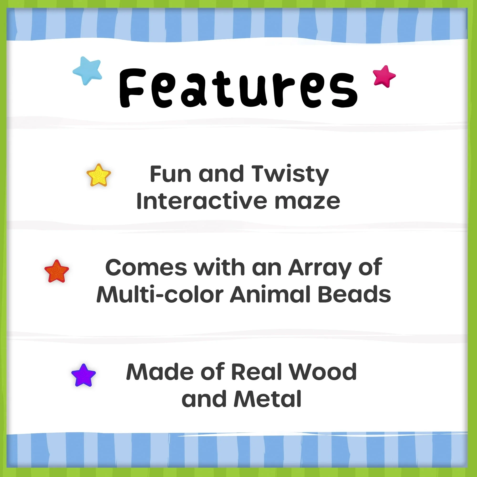 Spark Create Imagine Wooden Bead Maze Toy for Toddlers and Babies Aged 12 Months and Up - Image 5