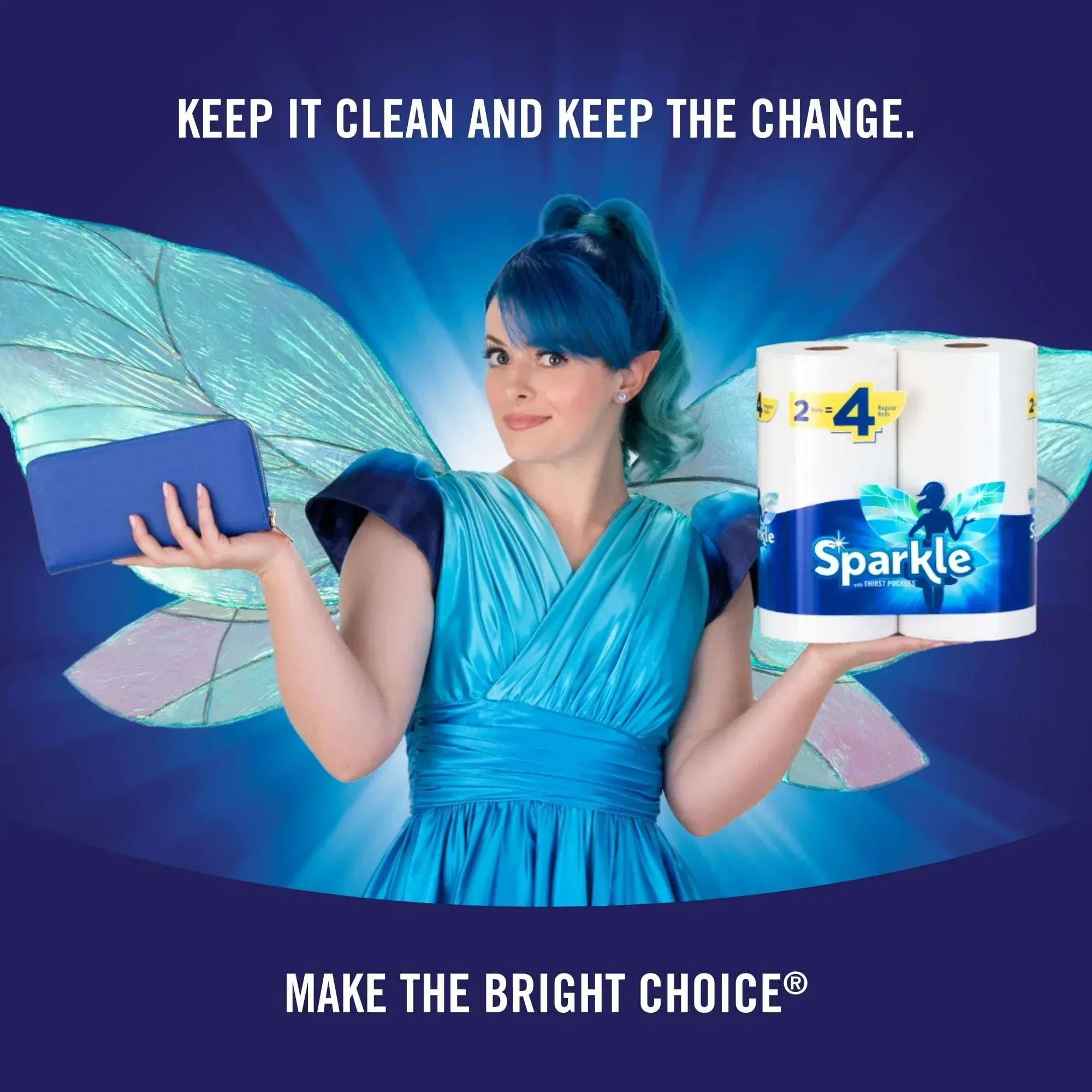 Sparkle Tear-a-Square Paper Towels, 6 Double Rolls - Image 6