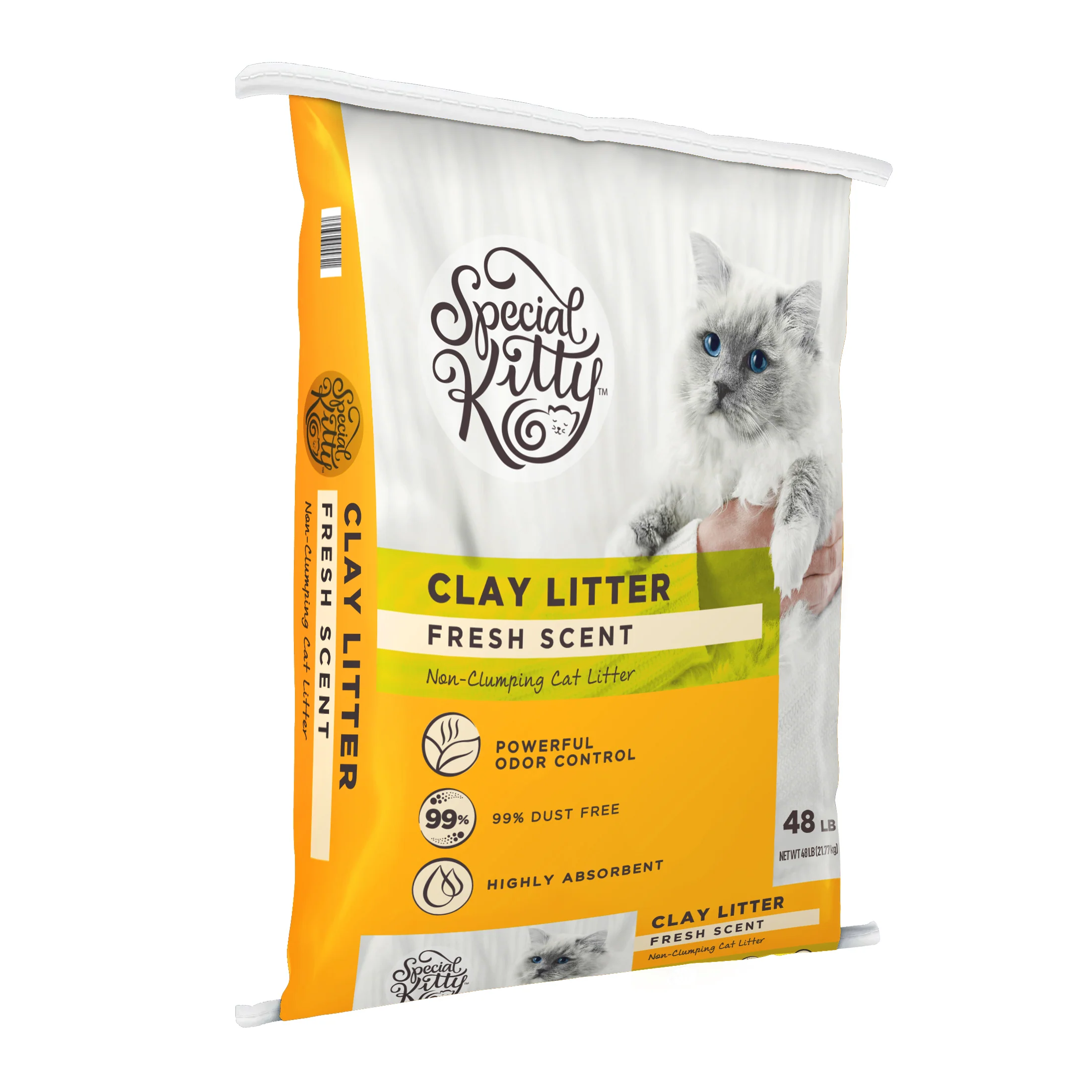 Special Kitty Non-Clumping Clay Cat Litter, Fresh Scent, 48 lb Bag - Image 2