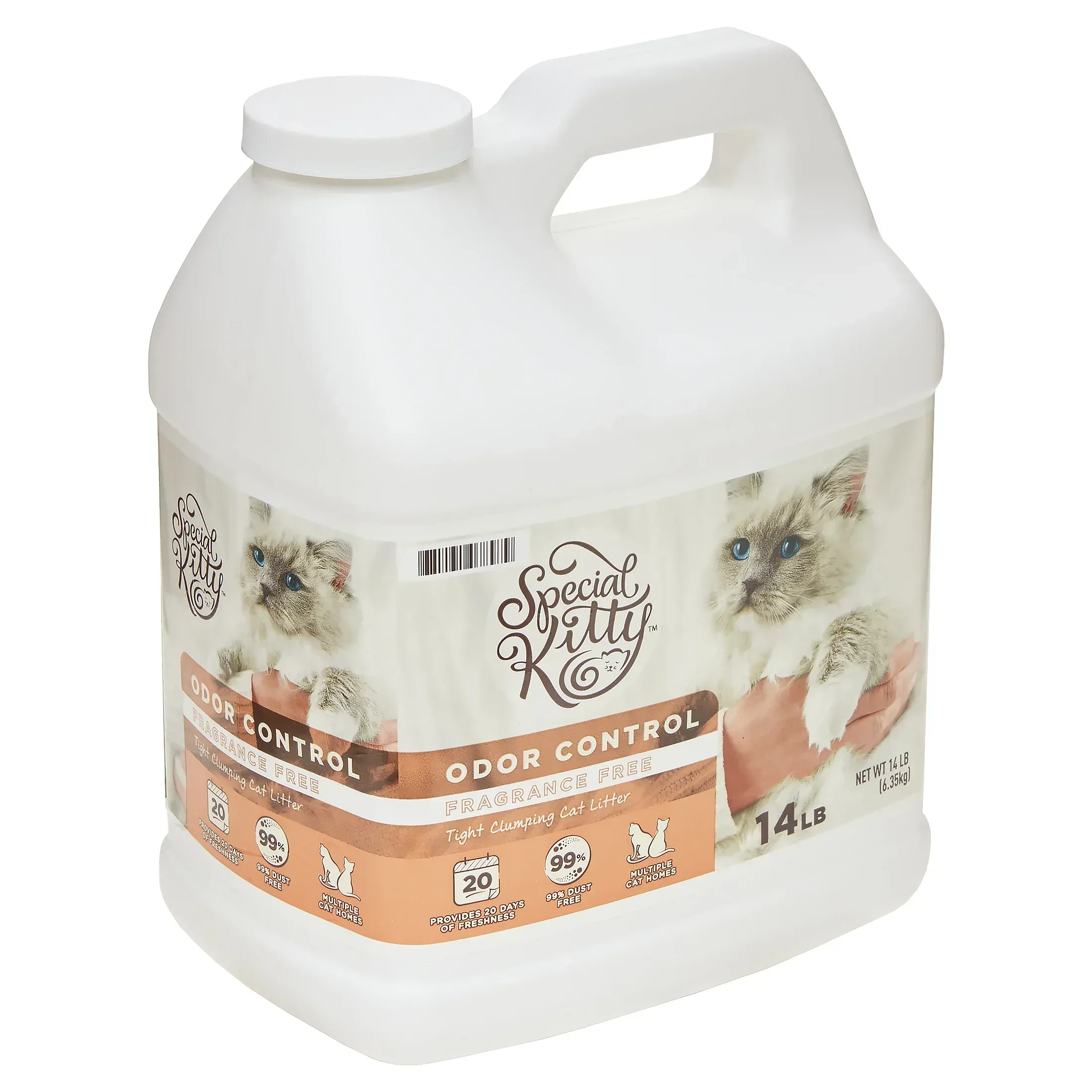 Special Kitty Scoopable Tight Clumping Cat Litter, Fragrance Free, 14 lb