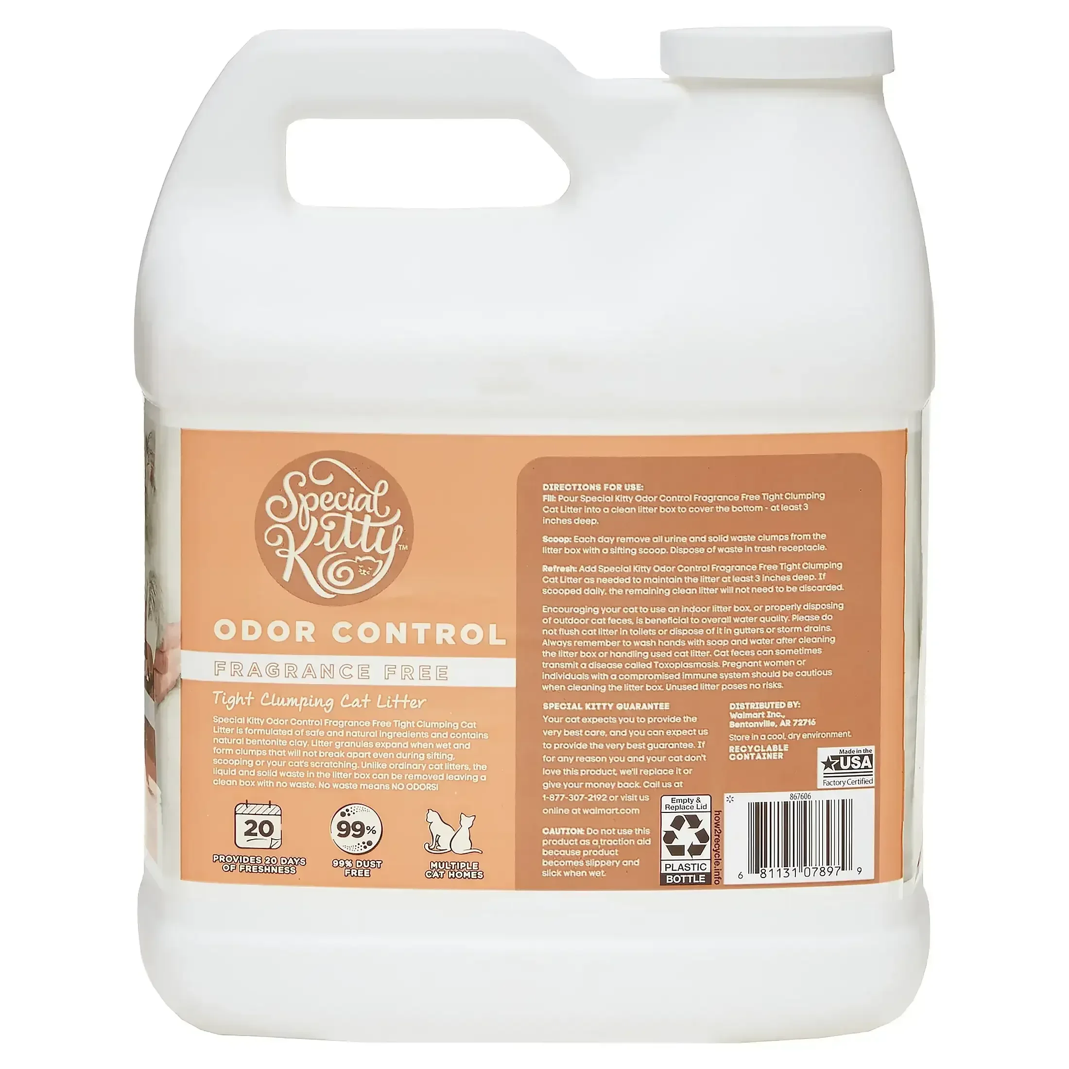 Special Kitty Scoopable Tight Clumping Cat Litter, Fragrance Free, 14 lb - Image 4