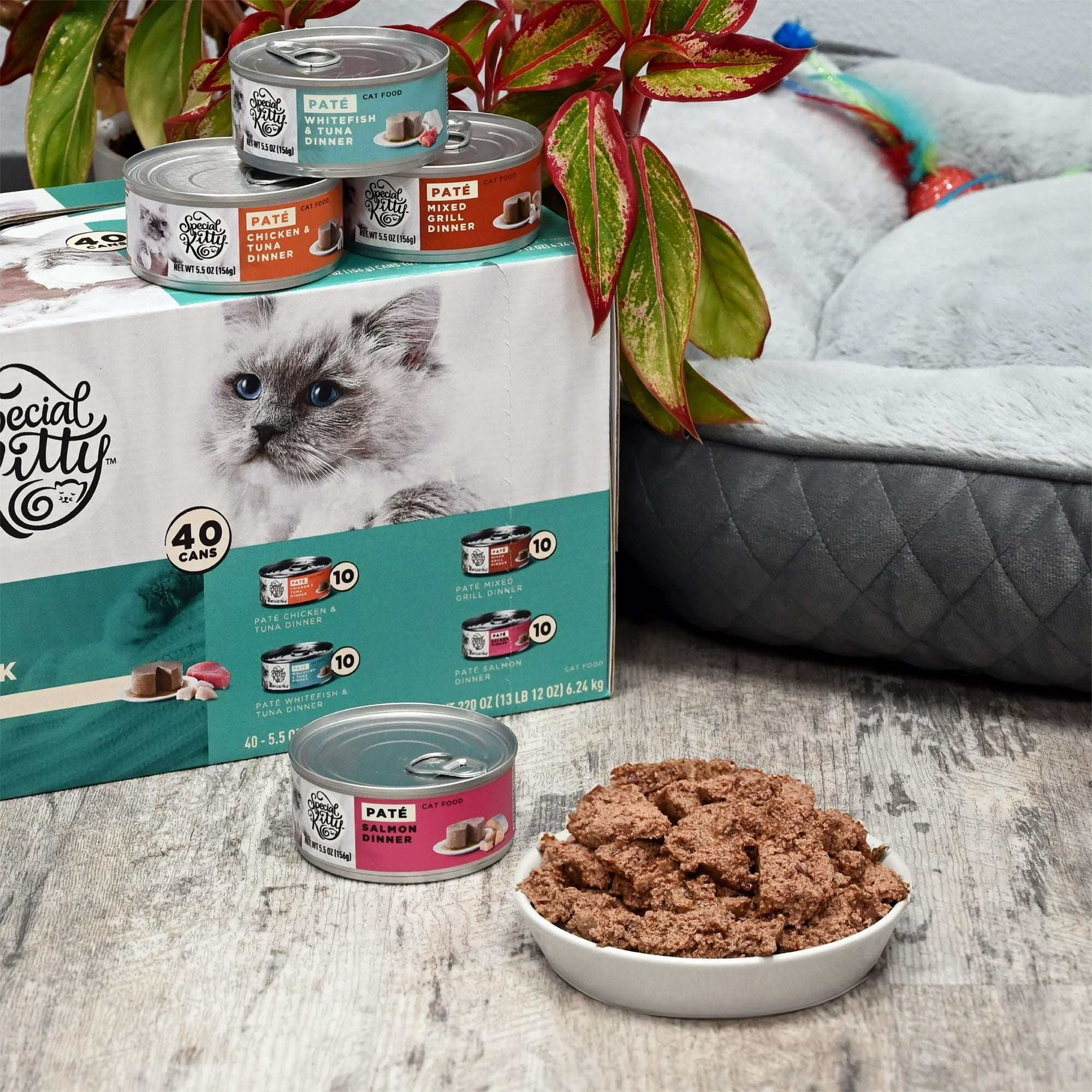 Special Kitty Surf & Turf Pate Wet Cat Food Variety Pack, 5.5 oz Cans (40 Pack) - Image 2