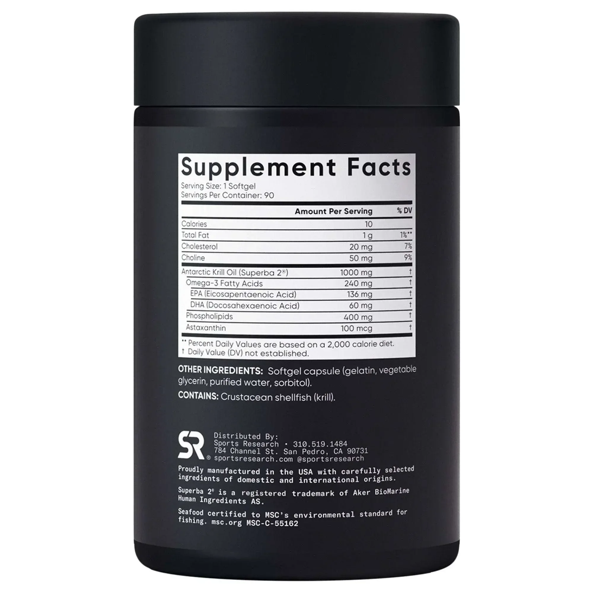 Sports Research Omega-3 Krill Oil Superba2 1000mg, 90ct Softgels - Image 3