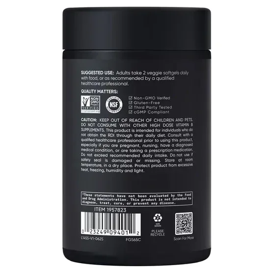 Sports Research Vitamin B Complex, 180 Veggie Soft Gels - Image 2