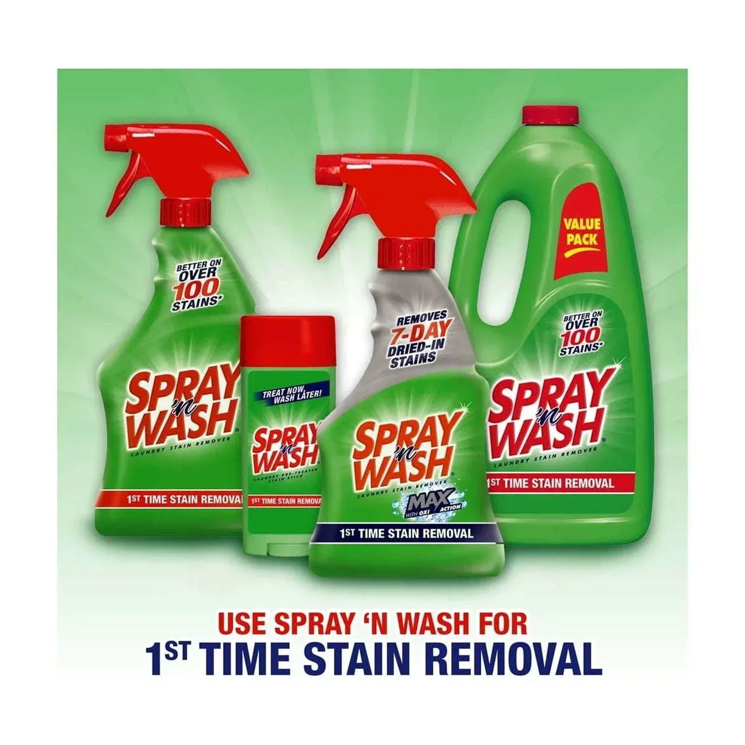 Spray 'n Wash Pre-Treatment Laundry Stain Remover Solution Refill Bottle, 60oz - Image 3
