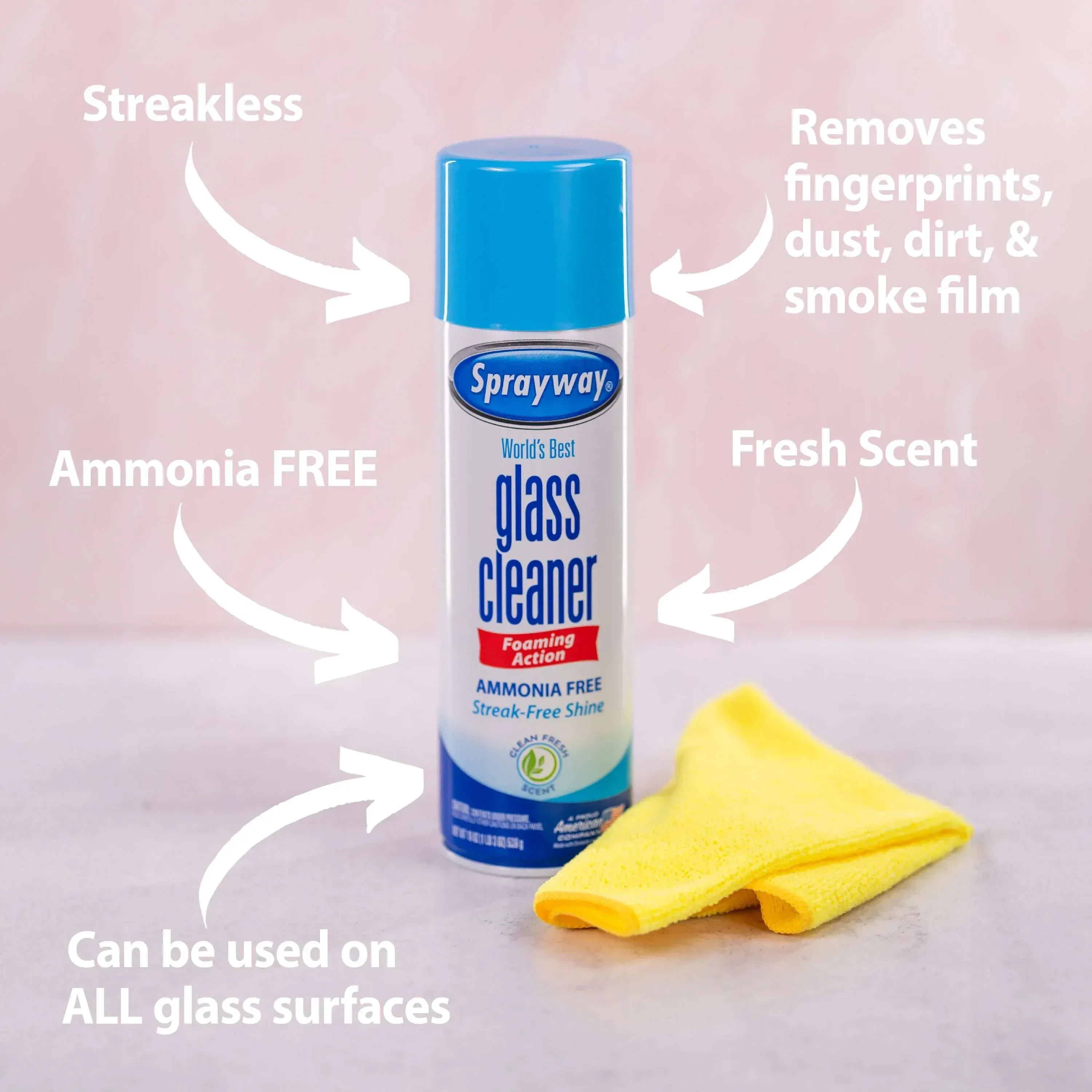 Sprayway Glass Cleaner Aerosol, 19 Oz - Image 3