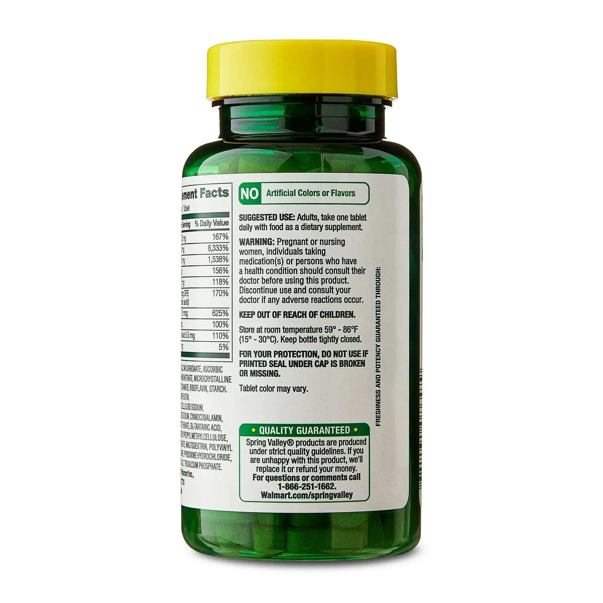 Spring Valley Super Vitamin B-Complex Dietary Supplement Tablets for Metabolism Support, 100 Count - Image 7
