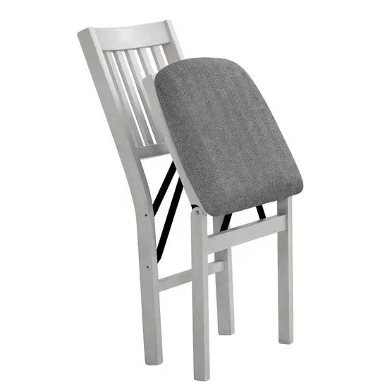 Stakmore Wood Upholstered Folding Chair, 2-pack - Image 5