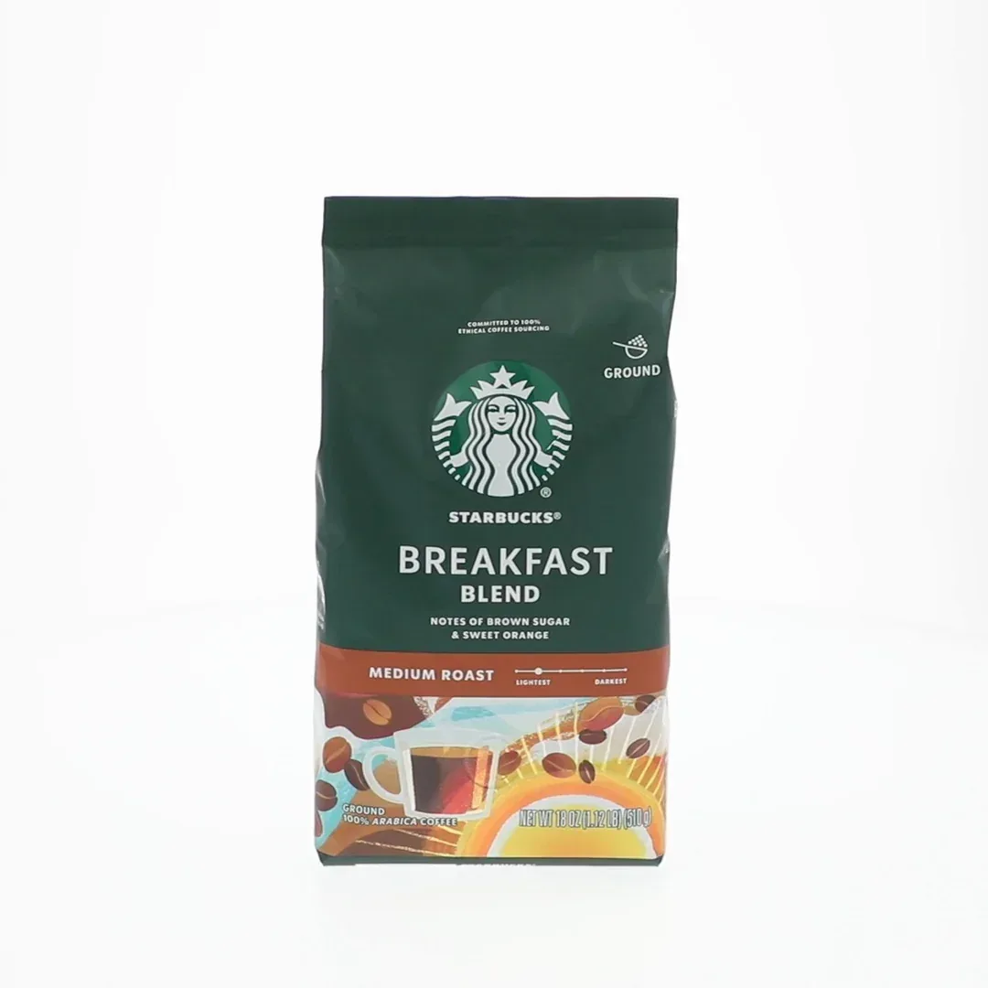 Starbucks Breakfast Blend, Ground Coffee, Medium Roast Hot or Iced Coffee, 18 oz - Image 7