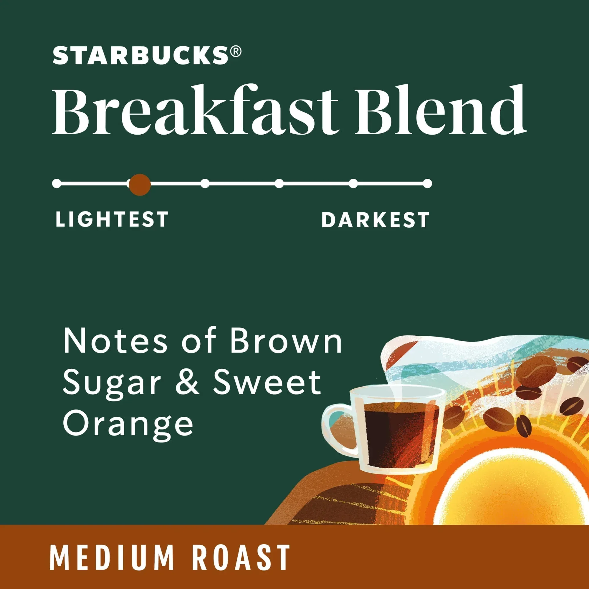 Starbucks Breakfast Blend, Ground Coffee, Medium Roast Hot or Iced Coffee, 28 oz - Image 3