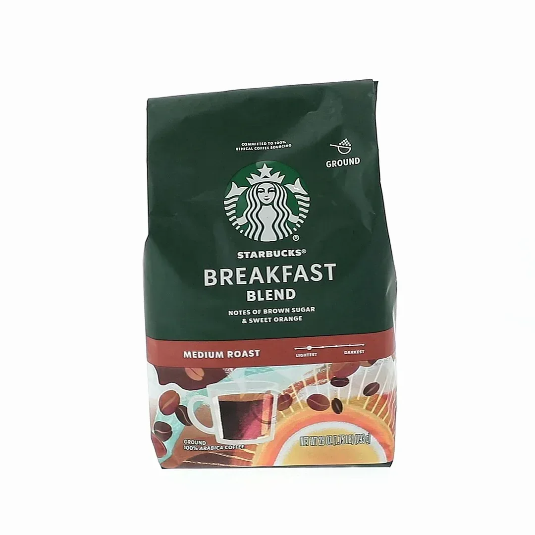 Starbucks Breakfast Blend, Ground Coffee, Medium Roast Hot or Iced Coffee, 28 oz - Image 7
