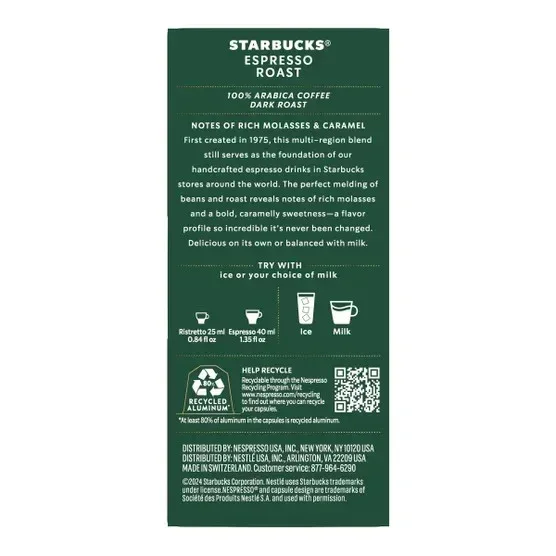 Starbucks by Nespresso Espresso Roast Capsules, 60-count - Image 2