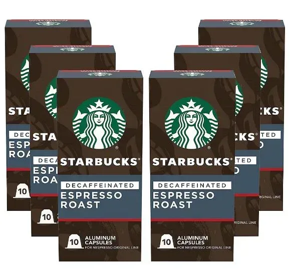 Starbucks by Nespresso Original Line Capsules Decaf Espresso Roast Pods, 60 ct.