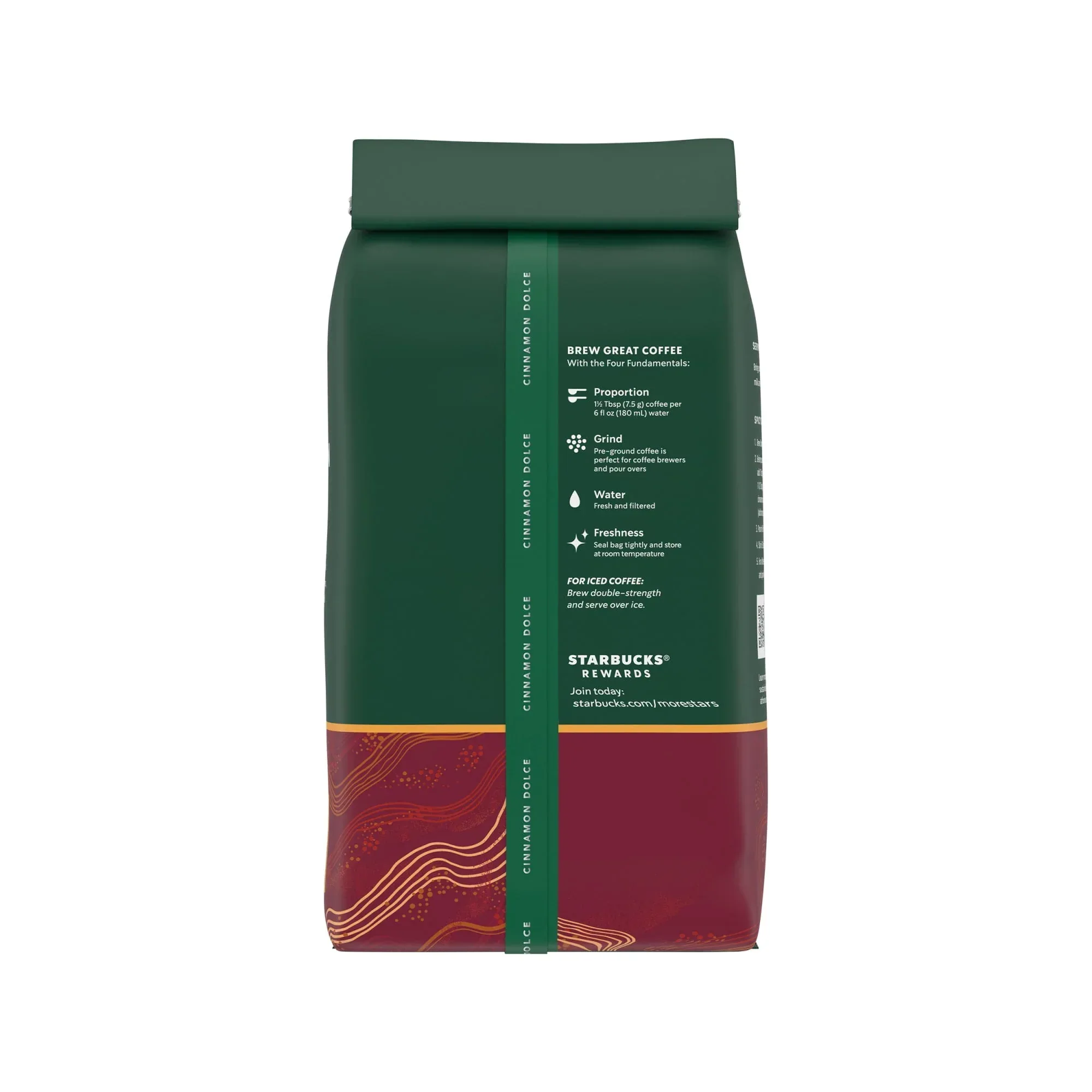 Starbucks Cinnamon Dolce, Ground Coffee, Flavored Hot or Iced Coffee, 11 oz - Image 2