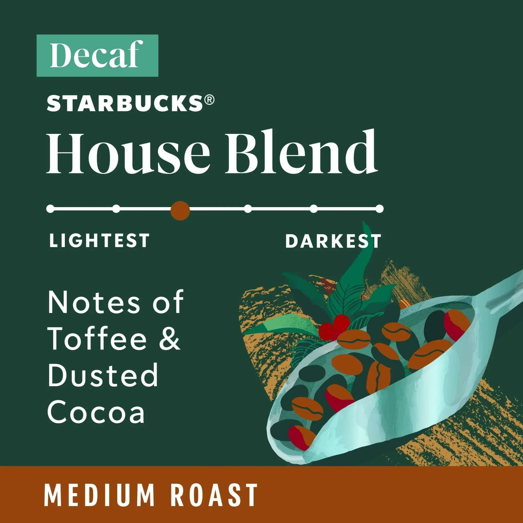 Starbucks Decaf House Blend, Hot or Iced Coffee, Medium Roast K-Cup Coffee Pods, 22 Count - Image 2