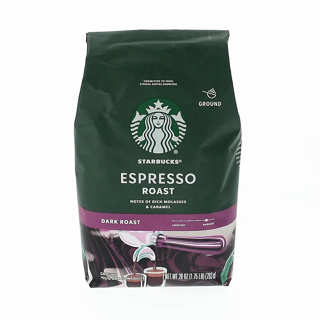 Starbucks Espresso Roast, Ground Coffee, Dark Roast Hot or Iced Coffee, 28 oz - Image 7