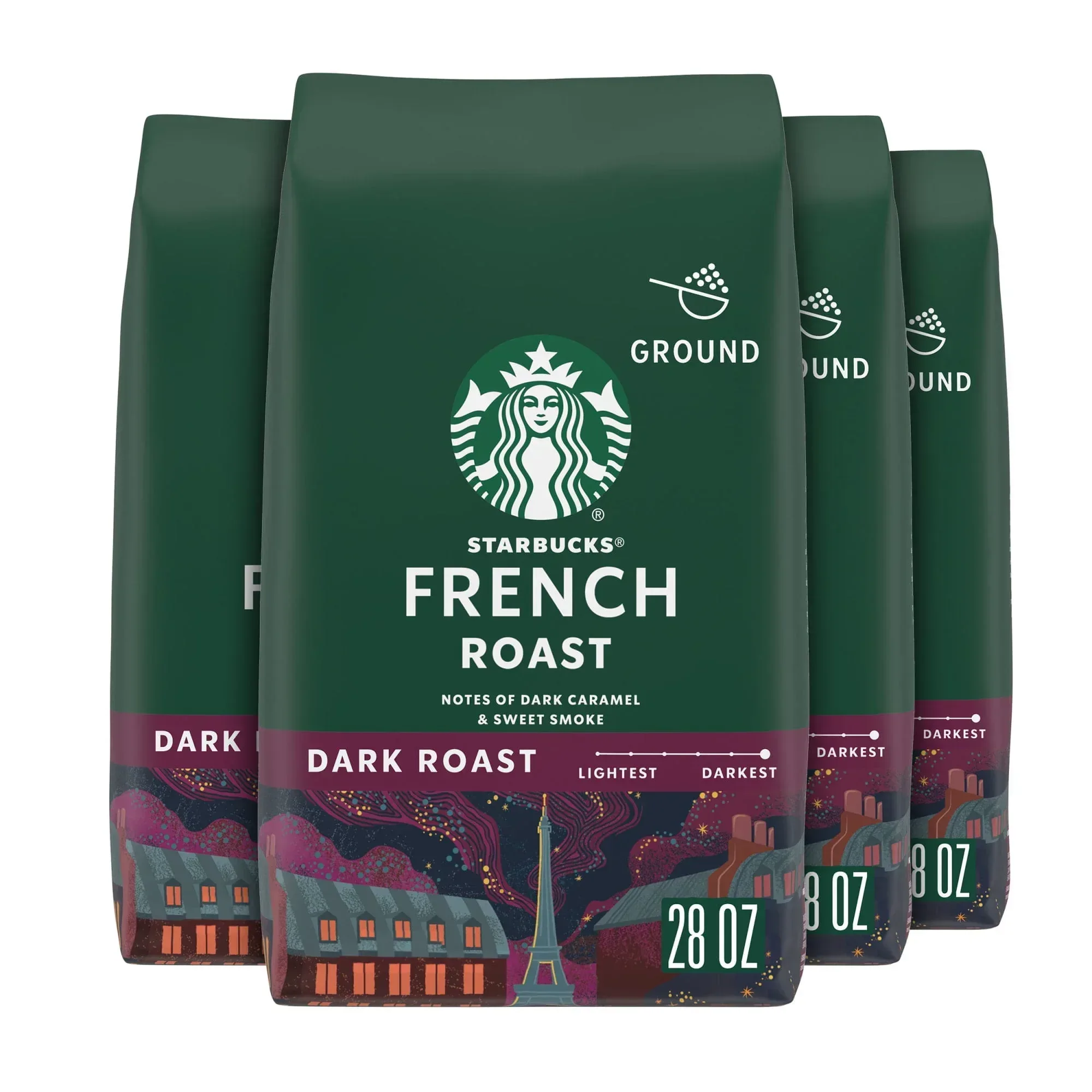 Starbucks French Roast, Flavored Ground Coffee, Dark Roast Hot or Iced Coffee, 28 oz - Image 6
