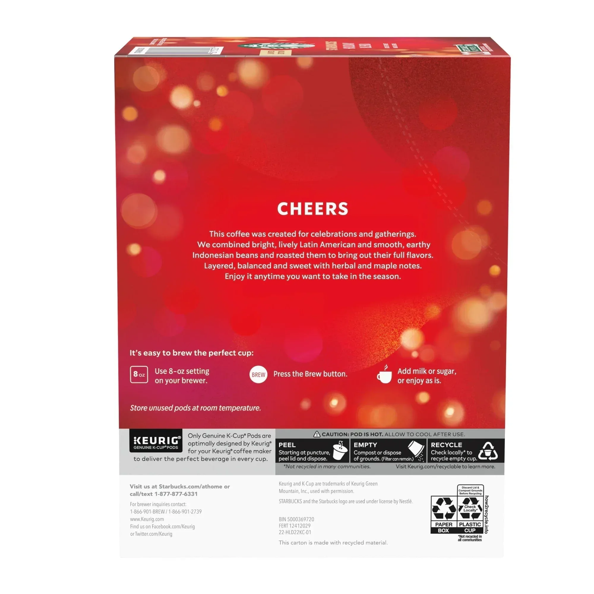 Starbucks Holiday Blend, Medium Roast Coffee, Keurig K-Cup Coffee Pods, 22 Count - Image 5