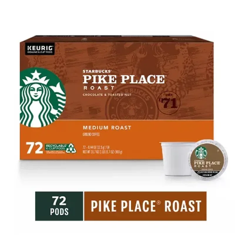 Starbucks Medium Roast K-Cup Coffee Pods, Pike Place (72 Ct.) - Image 2
