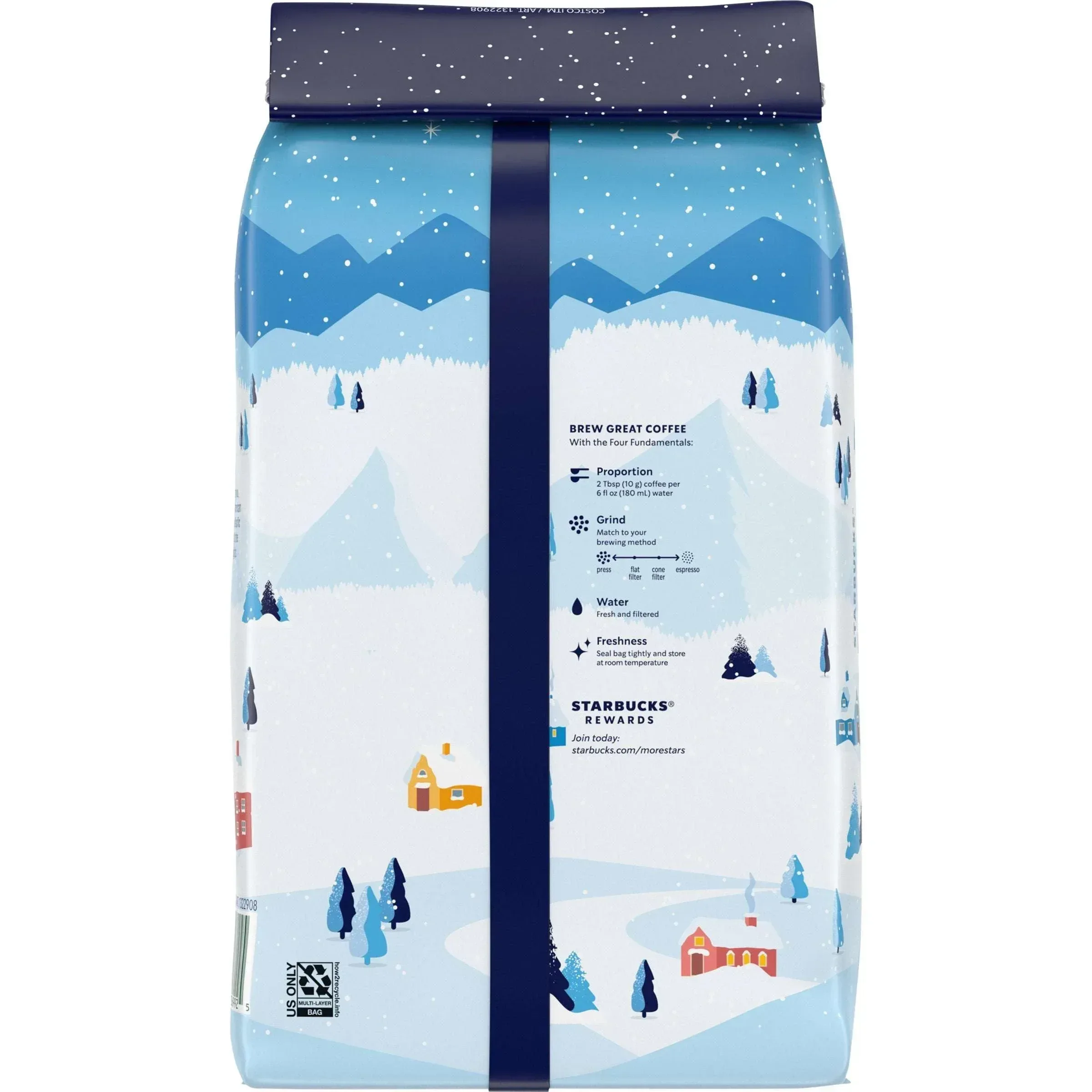 Starbucks Organic Winter Blend Whole Bean Coffee, Medium, 2.5 lbs - Image 2