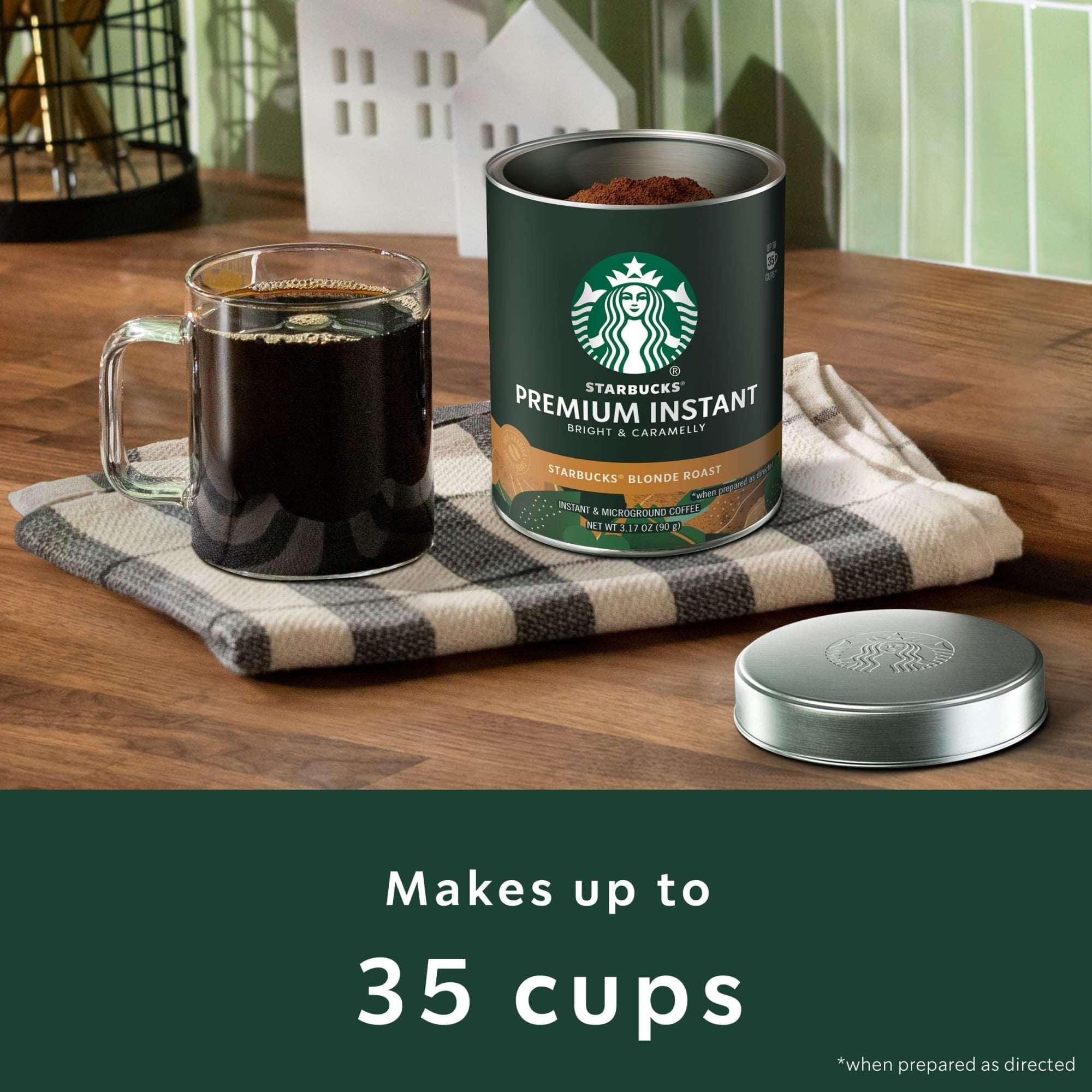 Starbucks Premium Instant Coffee, Starbucks Blonde Roast Coffee, Arabica Beans, 3.17 oz - Image 2