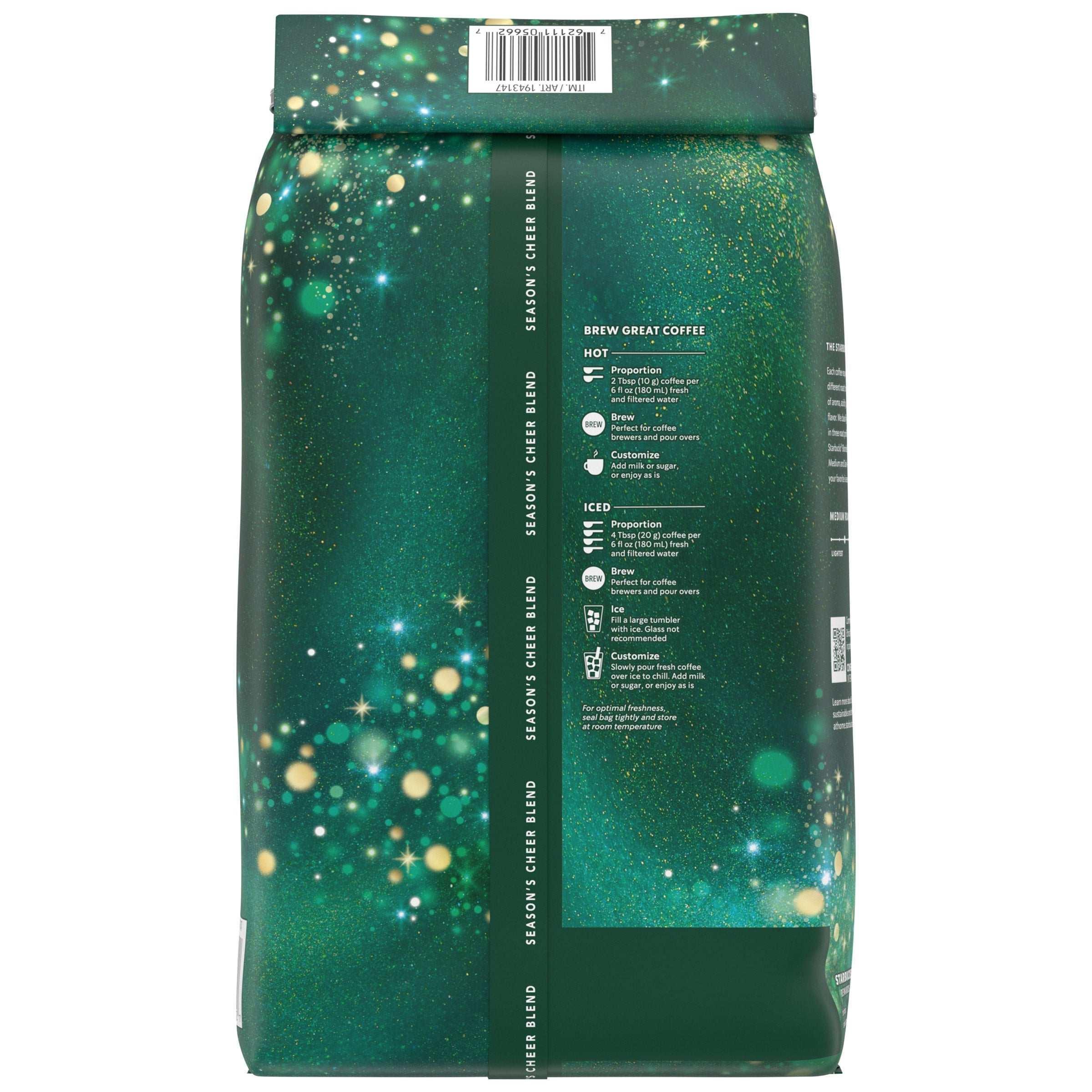 Starbucks Season's Cheer Blend Coffee, Medium Roast, Whole Bean, 2 lbs - Image 2