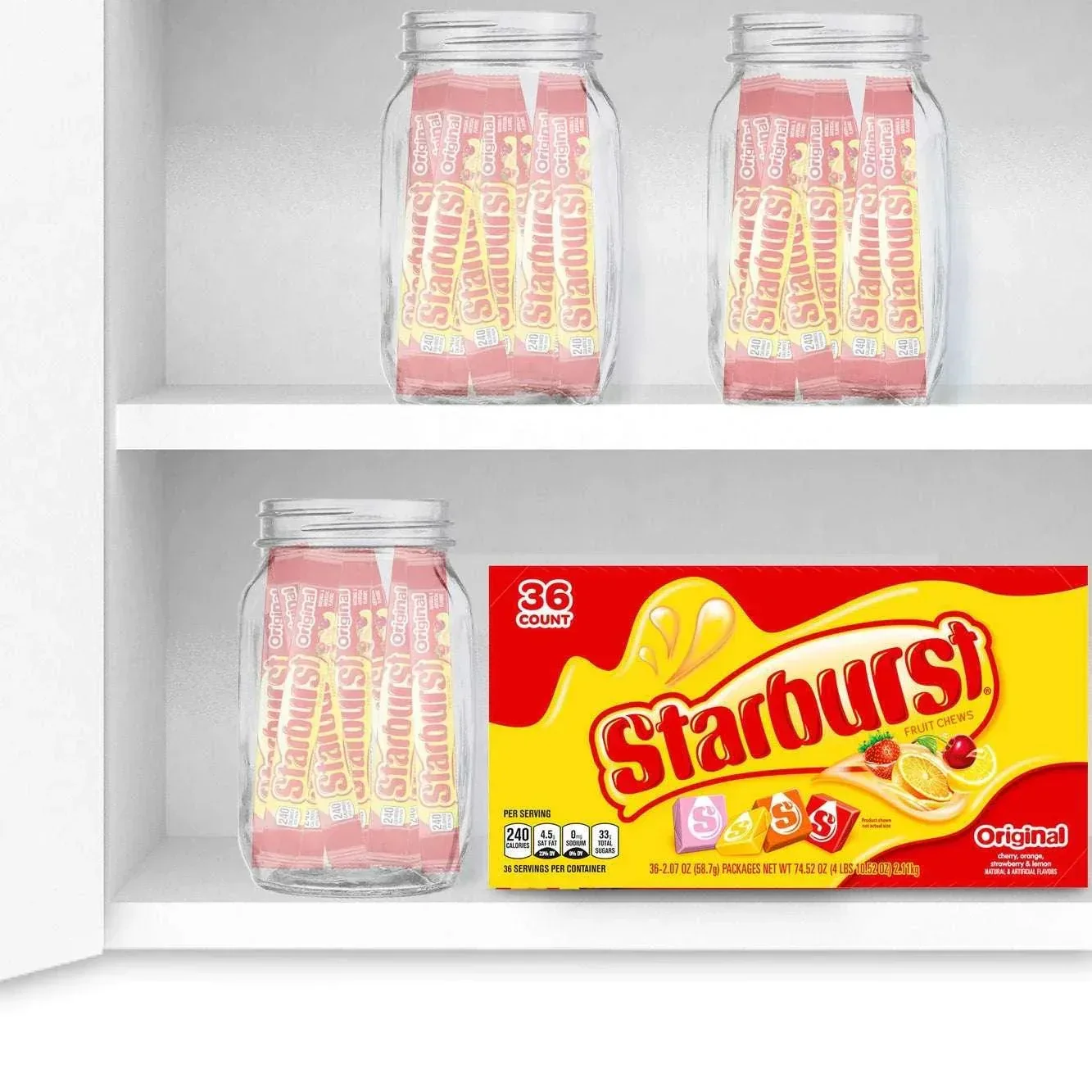 Starburst Chewy Candy, Original, Full Size, 2.07 oz, 36-count - Image 2