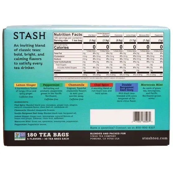 Stash Tea Essentials, Variety Pack, 180-count - Image 4