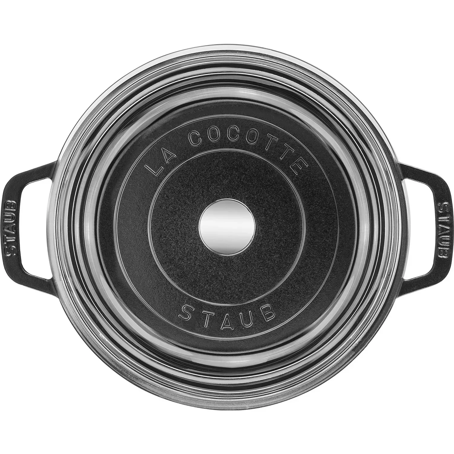Staub Cast Iron 4-Quart Round Cocotte With Glass Lid - Image 5