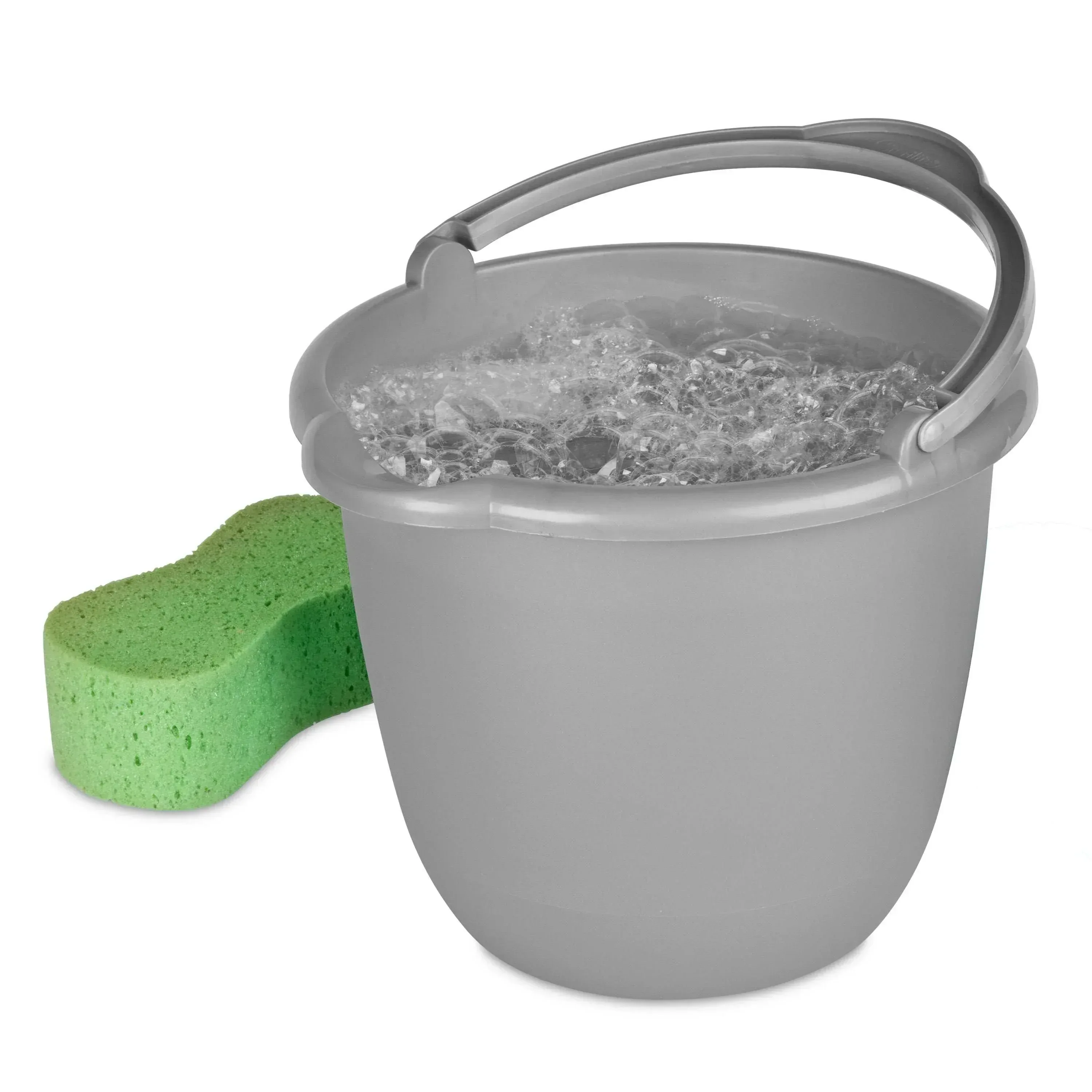 Sterilite 10 Qt. Spout Pail Classic Titanium - Image 4