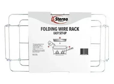 Sterno Folding Wire Chafing Rack, Standard Size, Silver - Image 2
