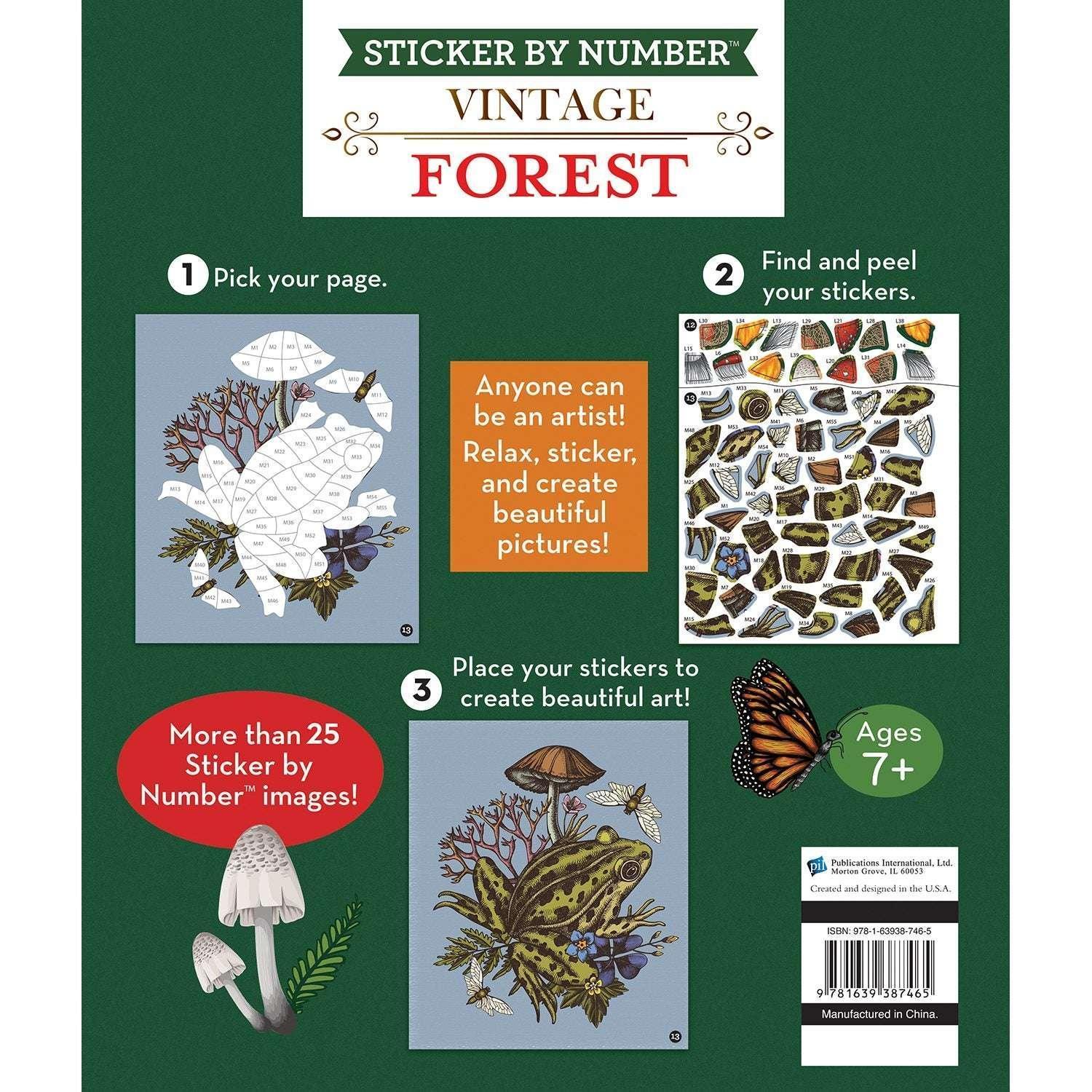 Sticker By Number: Vintage Forest, Paperback - Image 5