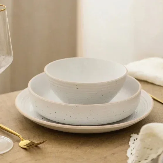 Stone + Lain Lauren 12-piece Stoneware Dinnerware Set - Image 13