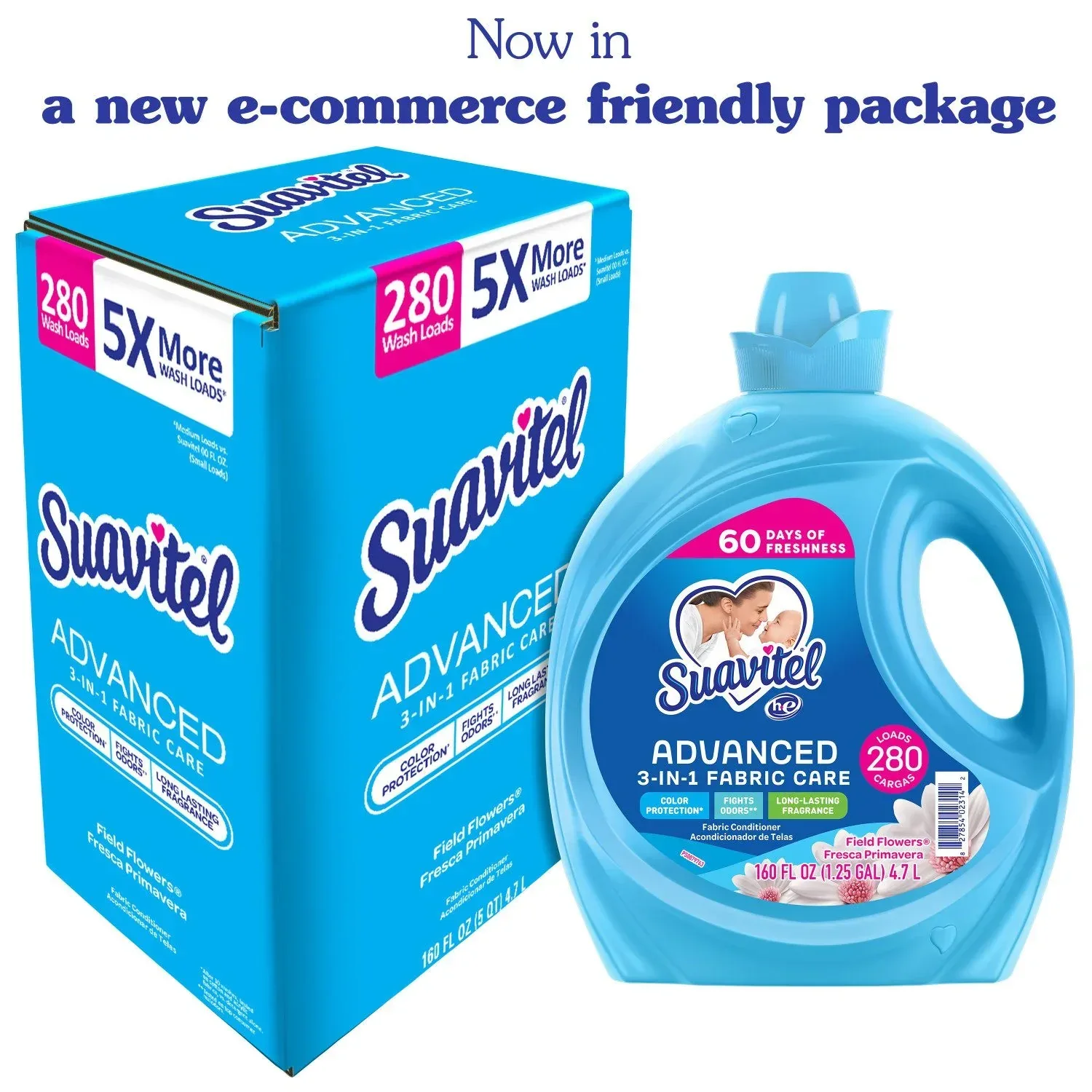 Suavitel Advanced Liquid Fabric Softener, Field Flowers, 280 loads, 160 fl. oz. - Image 8