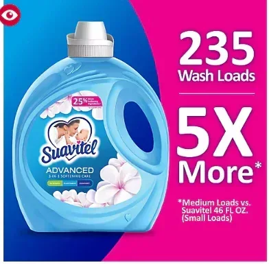 Suavitel Field Flowers Advanced Liquid Fabric Softener, 160 oz. - Image 2