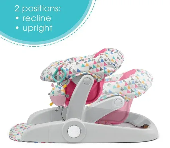Summer Infant Learn-to-Sit 2-Position Floor Seat (Funfetti Pink) – Sit Baby Up in This Adjustable Baby Activity Seat - Image 2