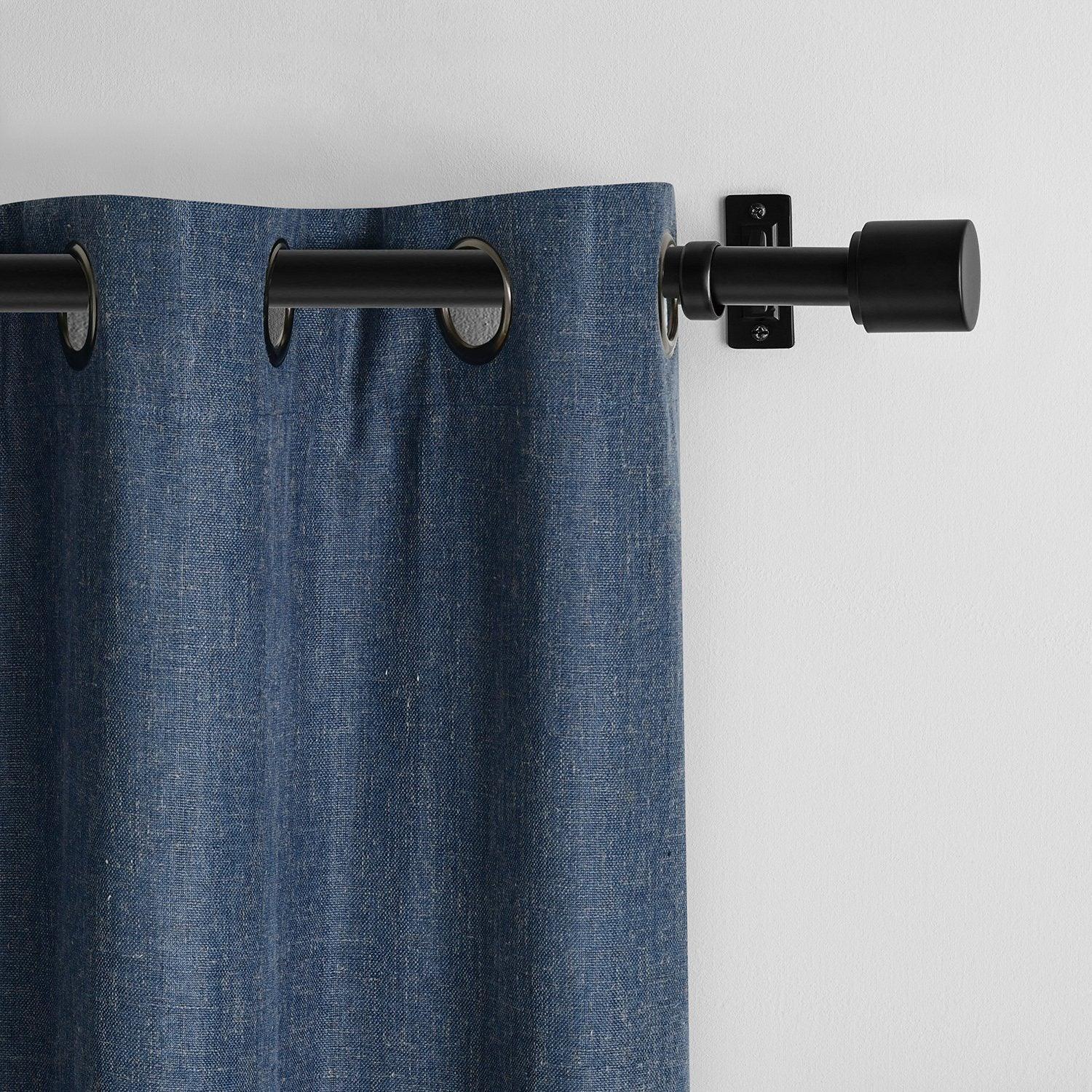 Sun Shield Chalmer Linen Blend 100% Blackout Panel Curtains (Pair) 7' to 9' Options - Image 2