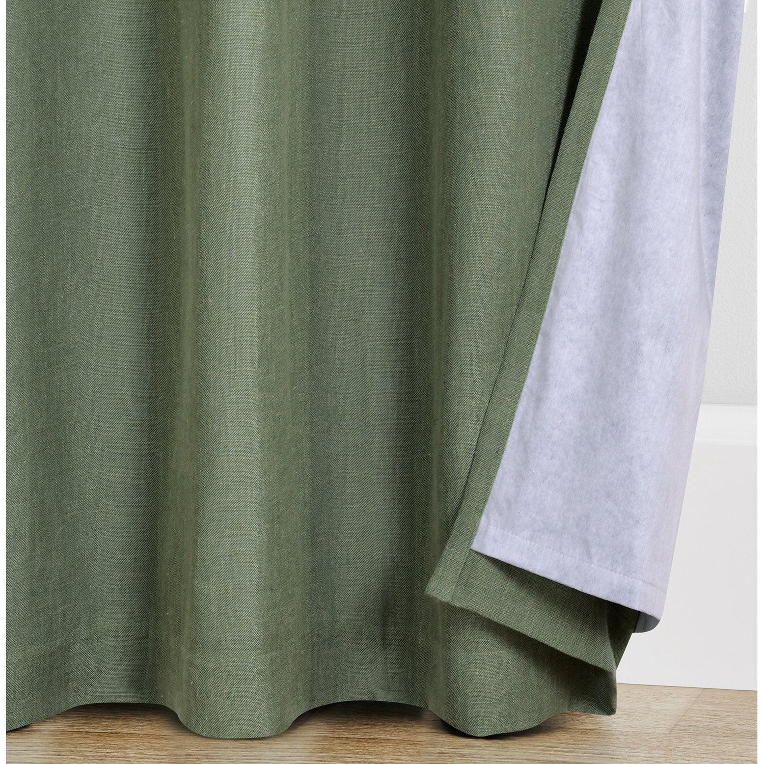 Sun Shield Chalmer Linen Blend 100% Blackout Panel Curtains (Pair) 7' to 9' Options - Image 6