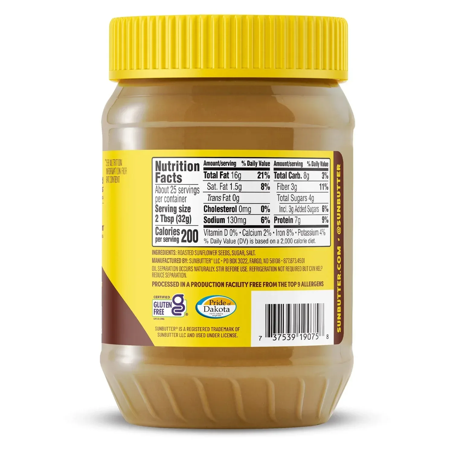 Sunbutter Original Sunflower Seed Butter, 28 oz - Image 3
