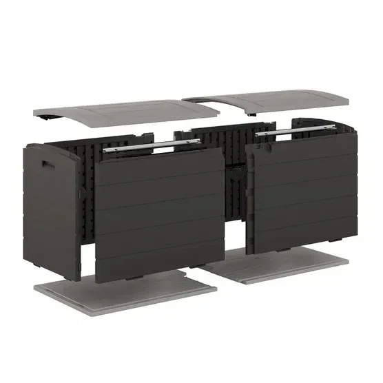 Suncast 120 Gallon Split Lid Extra Large Deck Box - Image 7