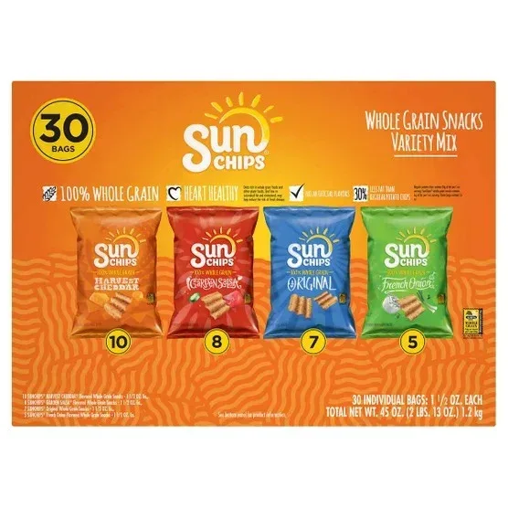 SunChips Whole Grain, Variety, 1.5 oz, 30-count - Image 4