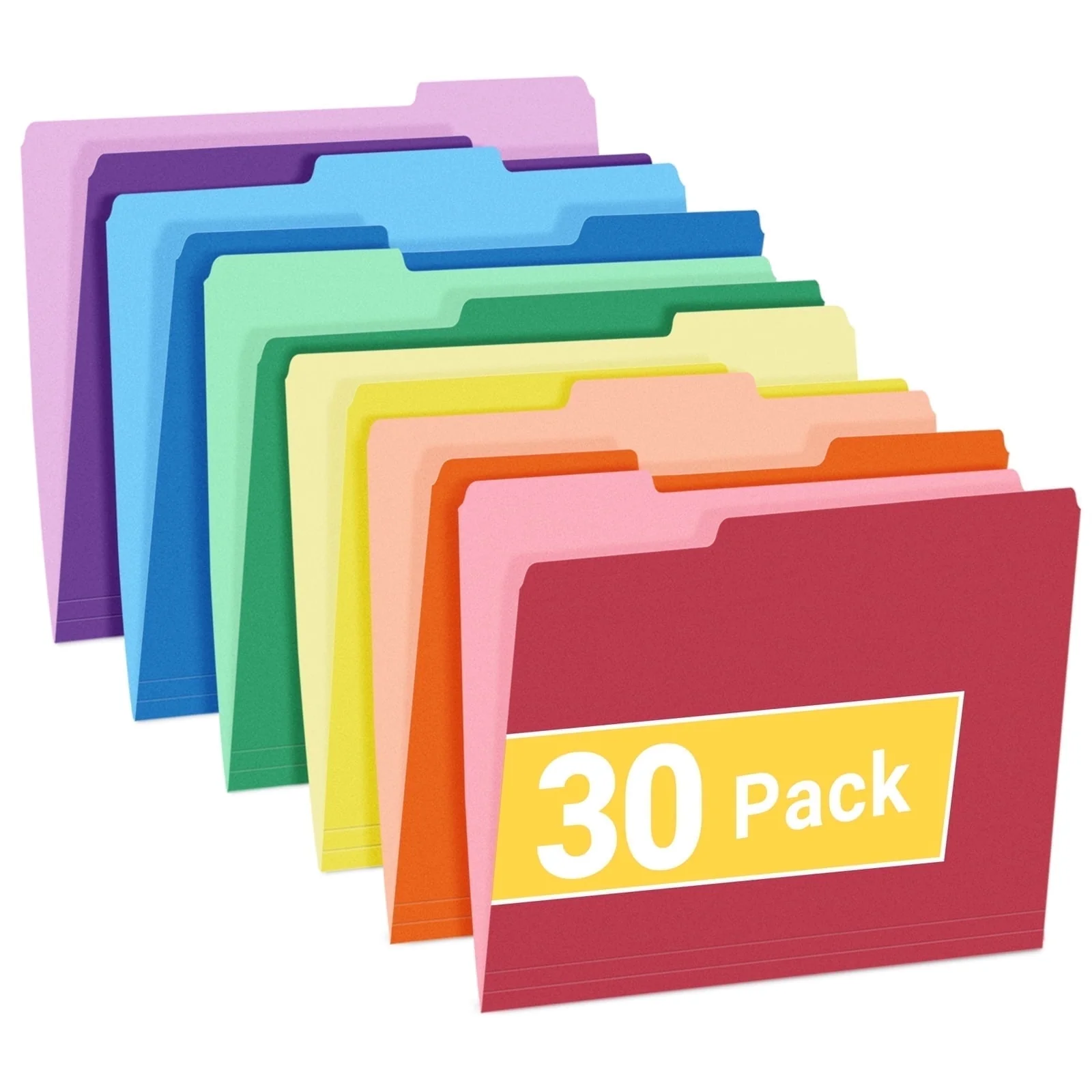 SUNEE File Folders, 30 pack Manilla Folders 8.5 x 11, 1/3 Cut Tab for Easy Labeling and Organization, Durable Standard Paper for Home, Office, School Filing - Image 26