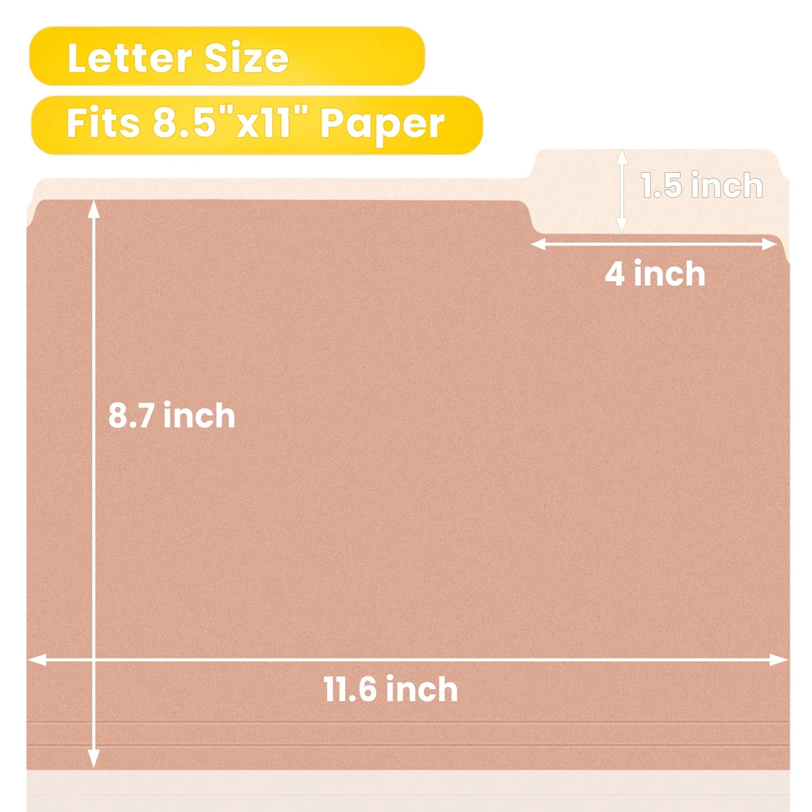 SUNEE File Folders, 30 pack Manilla Folders 8.5 x 11, 1/3 Cut Tab for Easy Labeling and Organization, Durable Standard Paper for Home, Office, School Filing - Image 34