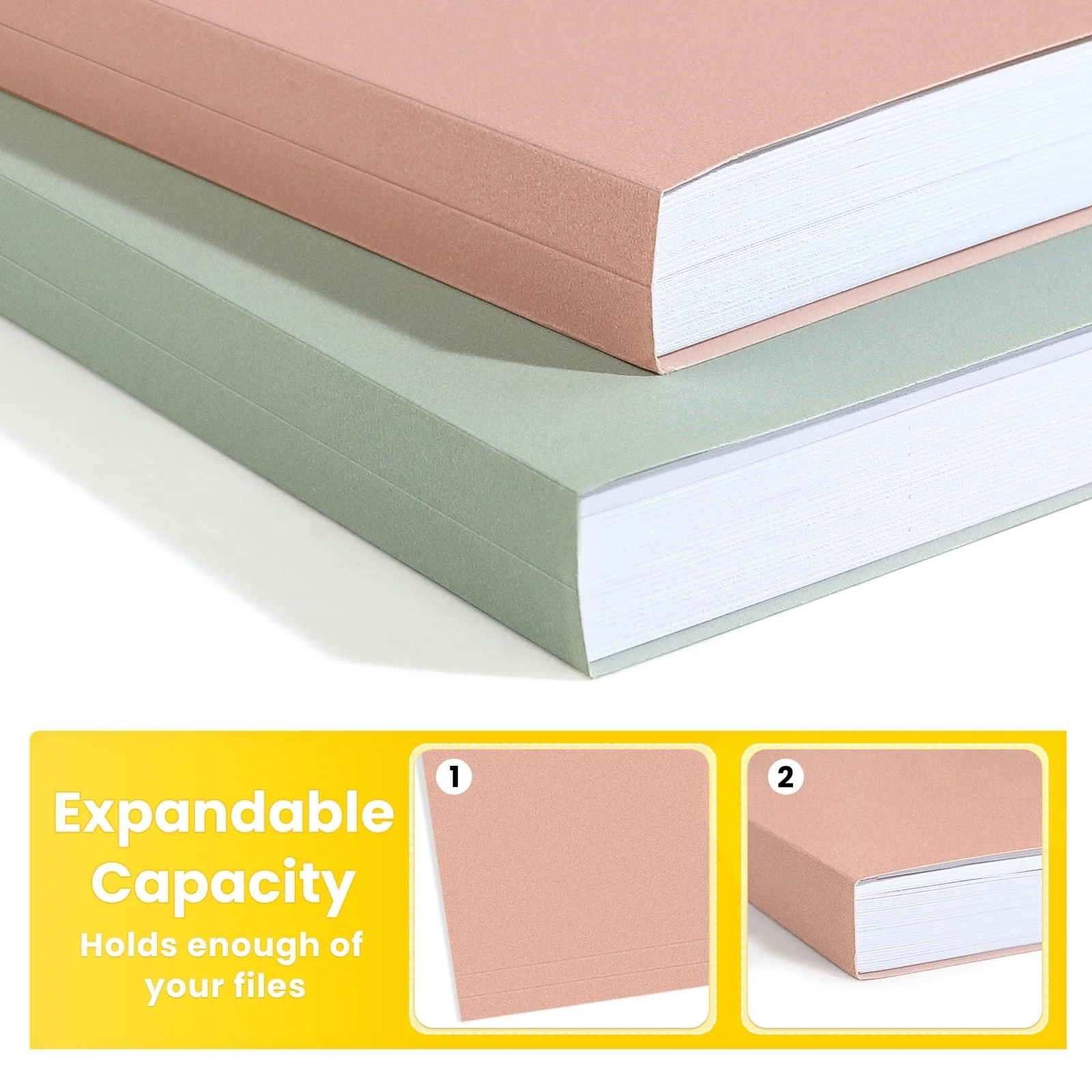 SUNEE File Folders, 30 pack Manilla Folders 8.5 x 11, 1/3 Cut Tab for Easy Labeling and Organization, Durable Standard Paper for Home, Office, School Filing - Image 36